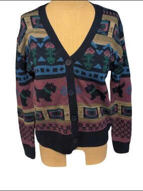 Nwt Stranger Things No Boundaries Cardigan Sweater Dog Men Women Small